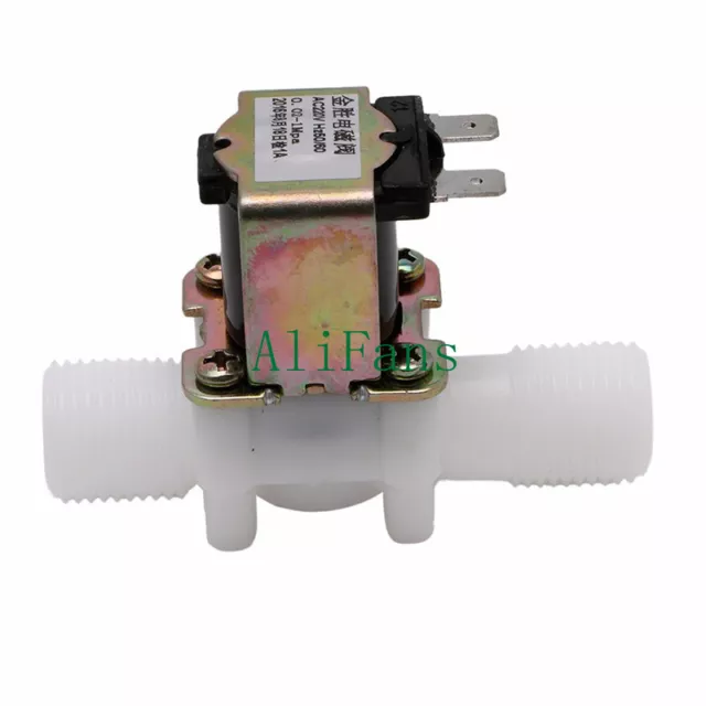 1/2" N/C AC220V Magnetic N/C Electric Solenoid Valve Water Air Inlet Flow Switch