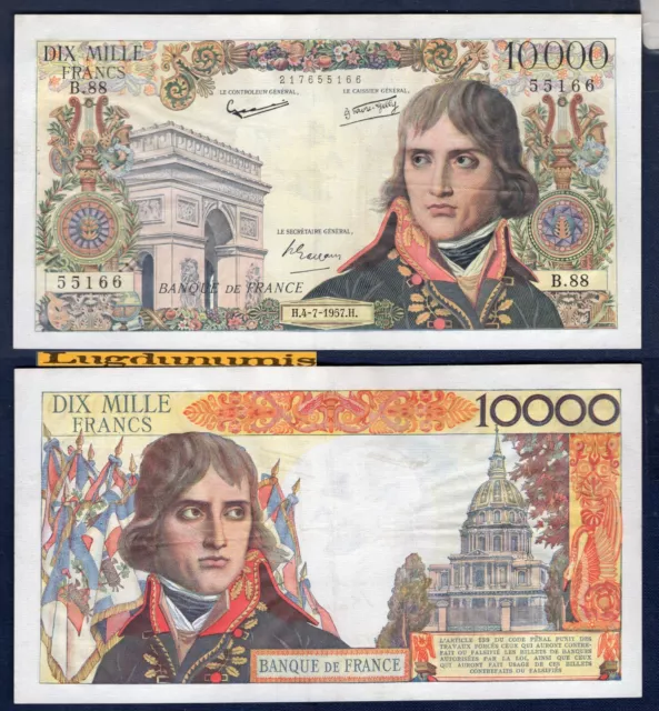 10000 Francs Bonaparte 4/7/1957 B.88 55166 SUP - Type 1927