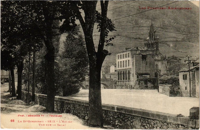 CPA Le St-GIRONNAIS SEIX L'Église Ariege (101634)