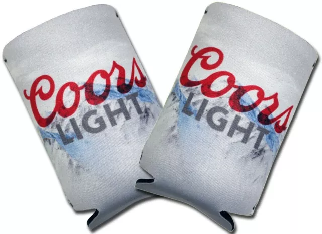 Coors Light (2) Beer Can Holders Cooler Coozie Cozy Koozie Huggie New Licensed