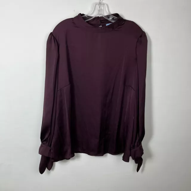 cece womens rich cabernet top long sleeve size 3X