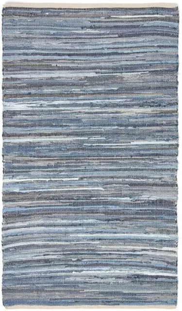 Handwoven Denim Style Chindi Rug Rag 100% Recycle Cotton Floor Area Rug 70x140cm