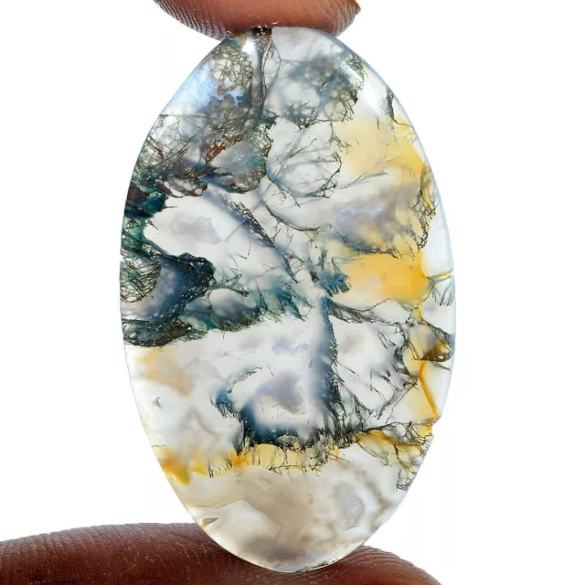 Cts. 27.05 Natural Designer Oval Cabochon Moss Agate Loose Gemstone