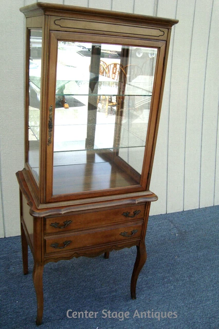 62176   French Country 2 piece Curio Cabinet