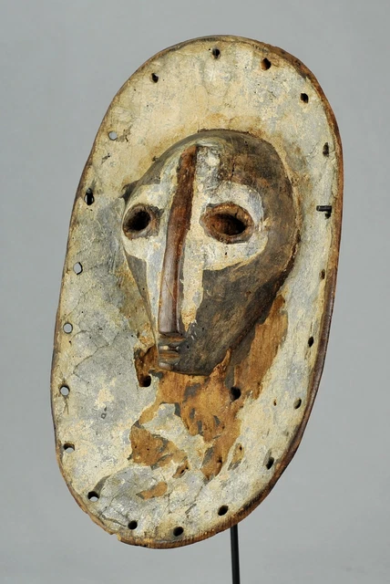 Extremly Rare & Powerful SHI plank wood Mask Congo Lega African Tribal Art 1184 3