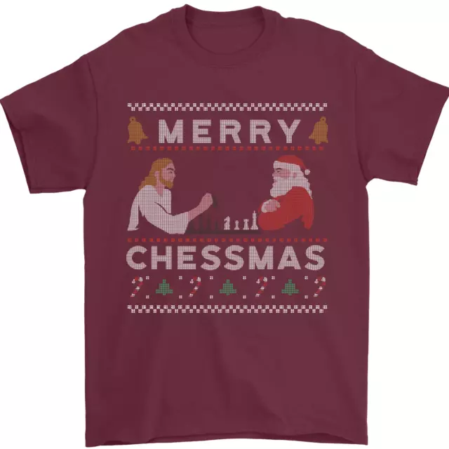 Merry Chessmass Funny Chess Player Mens T-Shirt 100% Cotton