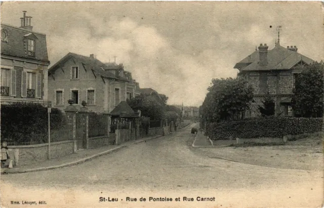 CPA St-LEU - Rue de PONTOISE and Rue Carnot (350114)