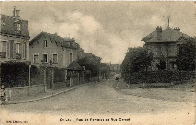 CPA St-LEU - Rue de PONTOISE and Rue Carnot (350114)