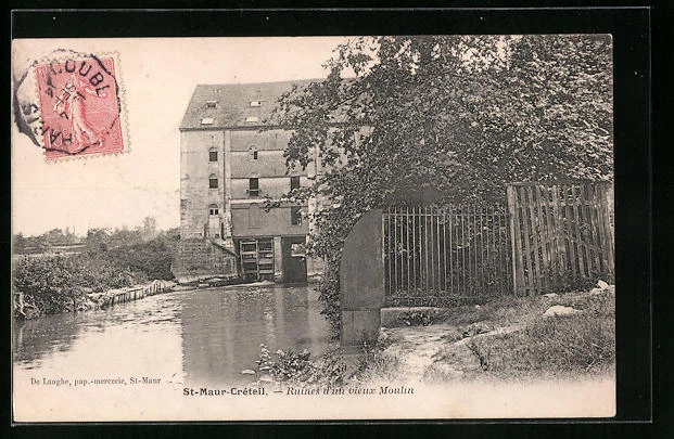 CPA St-Maur-Créteil, Ruines d´un vieux Moulin 1904