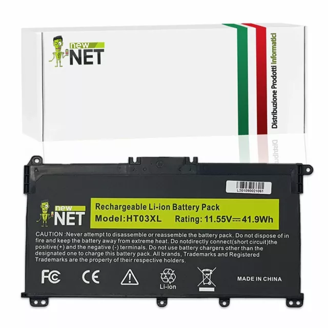 Batteria HT03XL compatibile con HP 240 245 250 255 G7 15-CS 15-CW 15-DA 14-CD