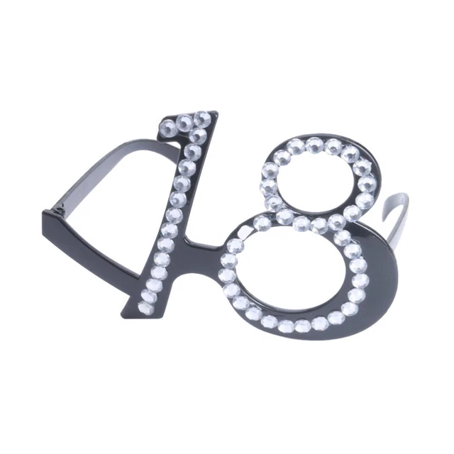 Novelty Number 18 Eyeglass No Lens Funny Eyewear Party Costume Accessories