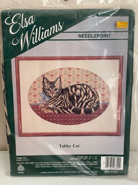 "NUEVO Kit de aguja Tabby Cat 06300 de Elsa Williams 14"" x 10""
