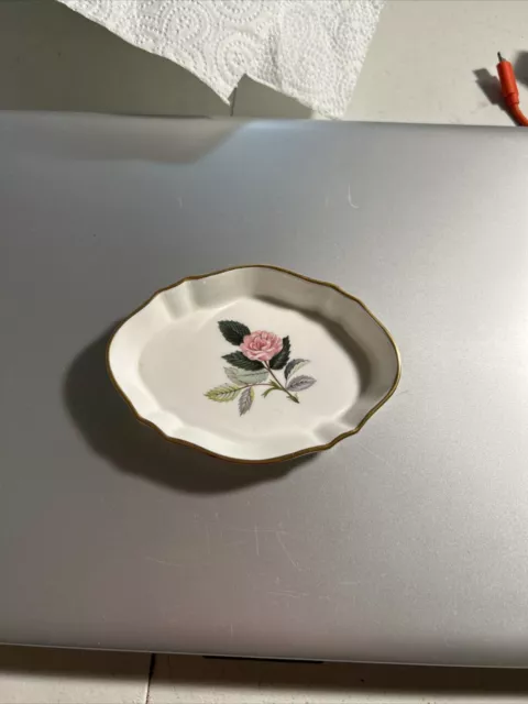 Hathaway Rose Wedgwood Bone China Trinket Dish Ring Plate Oval Floral