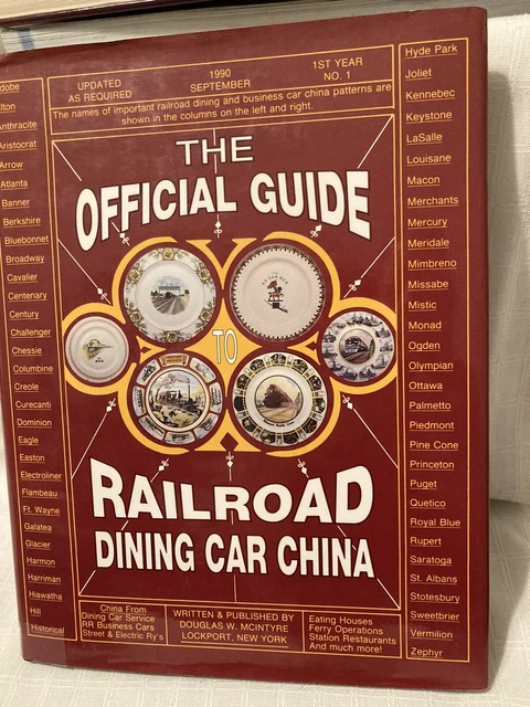 The Official Guide Railroad Dining Car China Book- By McIntyre 1990
