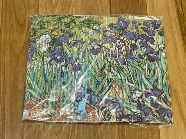 Royal Paris Tapestry Kit Les Iris Van Gogh Includes Canvas And Floss Brand New