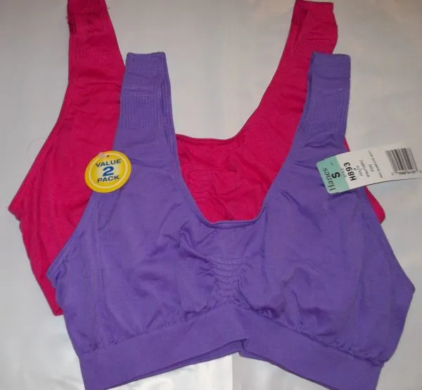 2 PK HANES Womens ComfortFlex Fit Pullover Bras SMALL fits 34A 36A