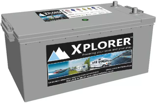 Pair Of 12V Xplorer Sealed Calcium 225 Ah Leisure Batteries