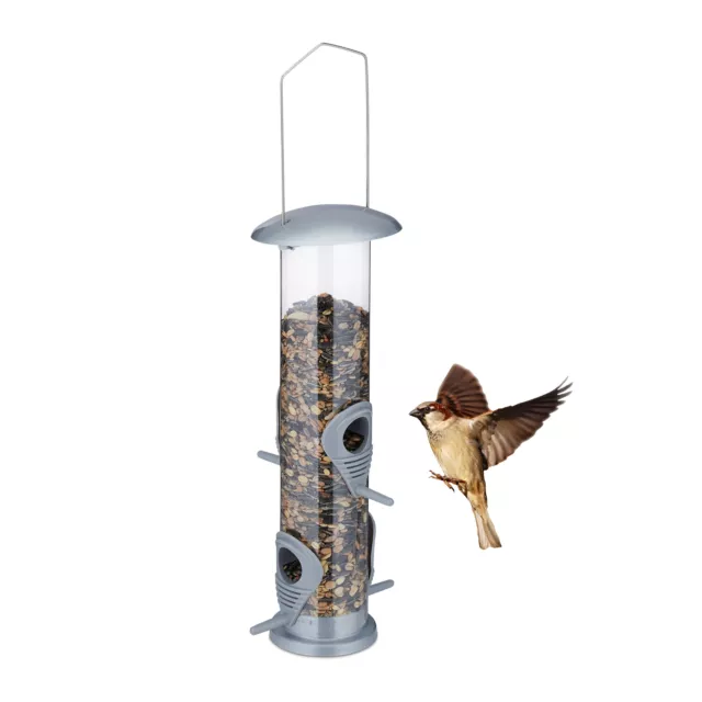 Vogelfutterspender Vogelfutterstation Futterröhre Futtersäule Futtersilo hängend