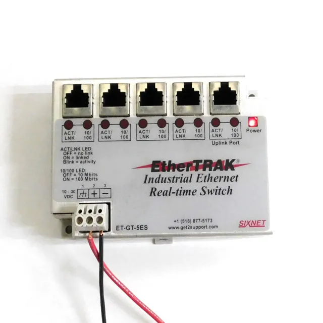 Sixnet ET-GT-5ES-1 Industrial Ethernet Real-time Switch 30V DC Rev. 1 5-port