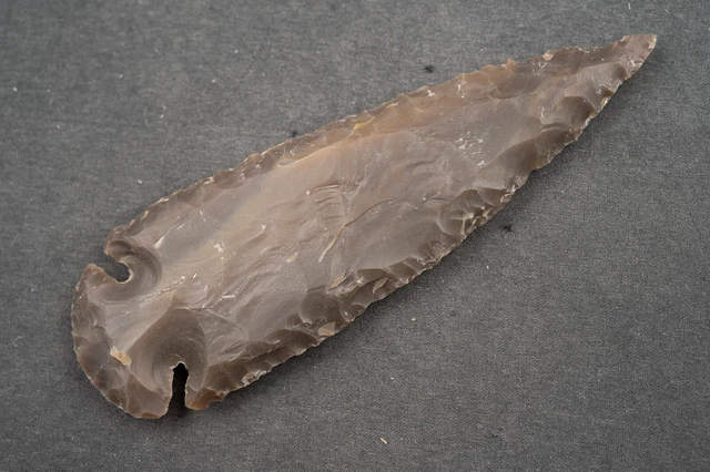 4.8" Flint Spearhead Ohio Collection Spear Point Knife Blade Arrowhead 482