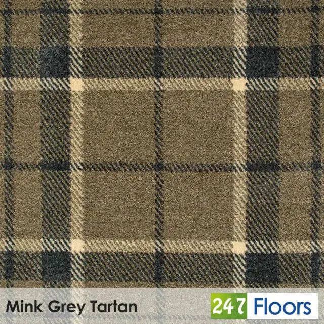 Green Blue BLKW17 Midas Tartan Wilton Carpet