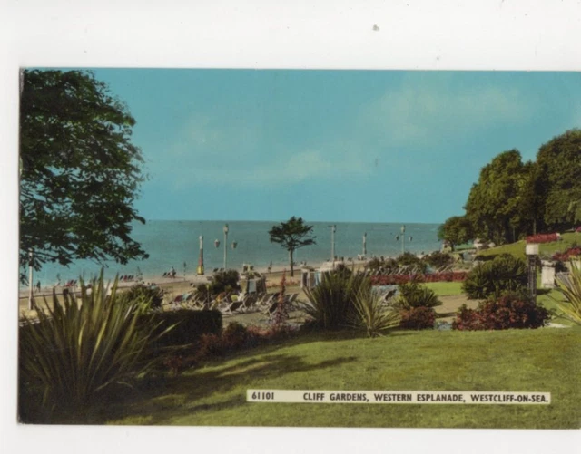 Cliff Gardens Western Esplanade Westcliff On Sea 1967 Postcard 195b