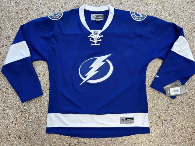 TAMPA BAY LIGHTNING Reebok Premier Edge Blue NHL Hockey Jersey WOMENS XL NWT