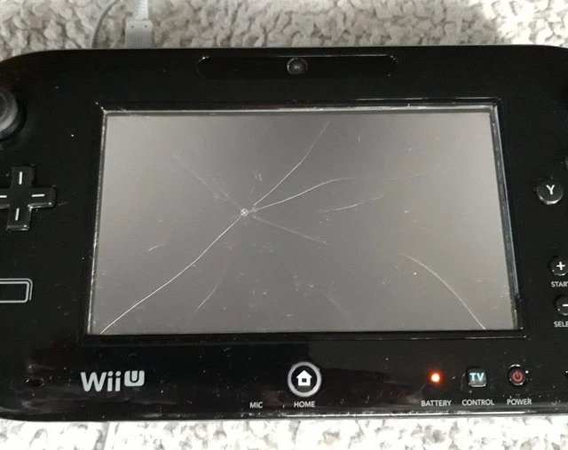 WII U BLACK Gamepad Parts Only Broken Screen Model WUP010(EUR) £14.
