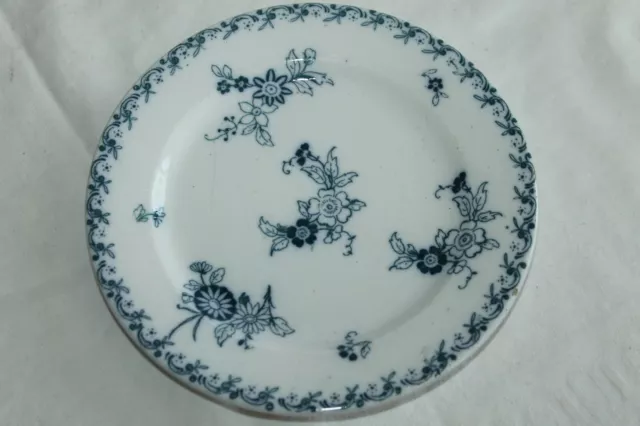 Wächtersbach Alter Teller Ø 15,8 cm um 1886 weis/ Blaue Blumen