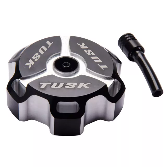 Tusk Billet Aluminum Gas Cap Black Machined