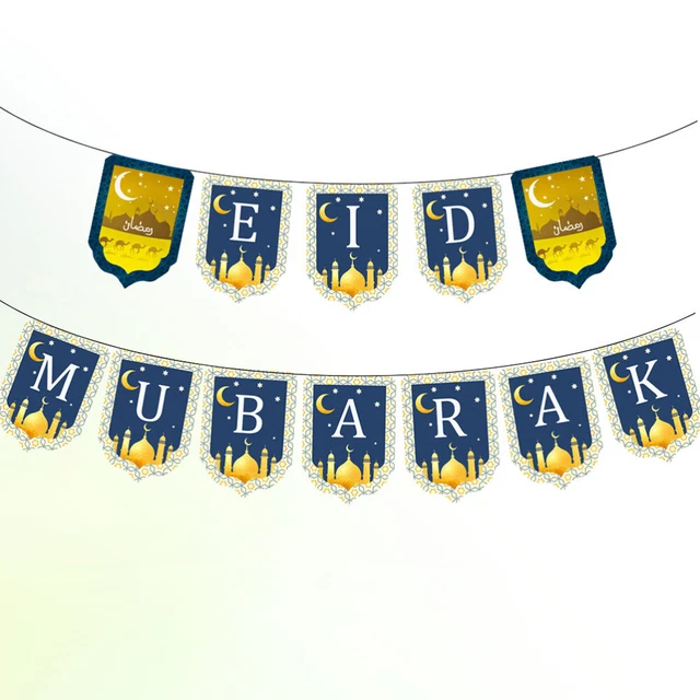 2 juegos de accesorios para cabina de fotos de Ramadán decoración Eid Mubarak