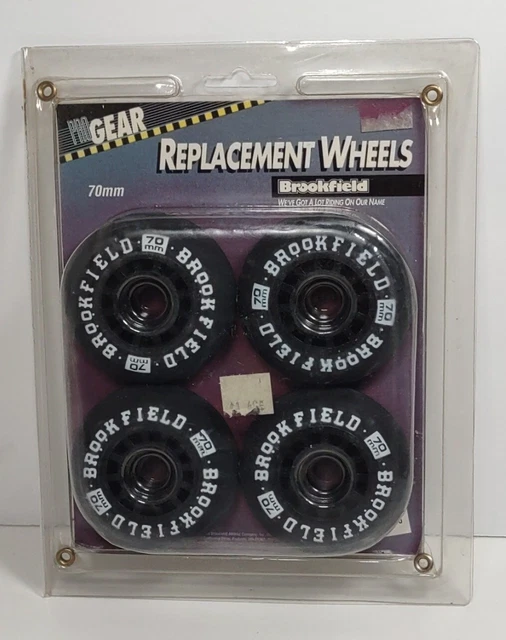 VINTAGE BROOKFIELD PROGEAR Inline Rollerblades Replacement Wheels 70mm