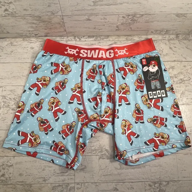 MENS SWAG THE Simpsons Christmas Homer Blue Boxer Brief Size L (34/36)  $14.90 - PicClick