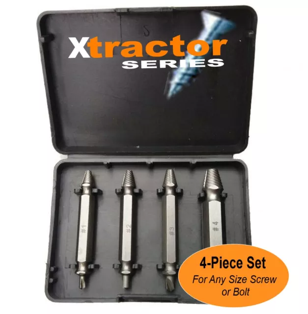 Screw Extractor Set - 4-Piece Set - Xtractor Series 3