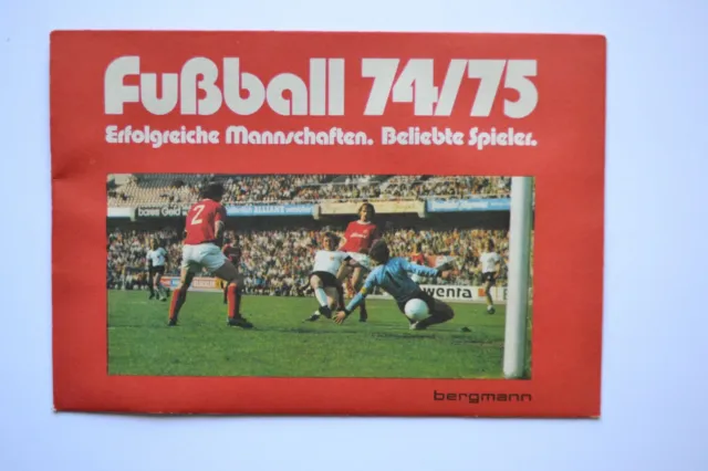 Fußball 74/75, Original Tüte, ungeöffnet, Bergmann-Verlag, Top-Zustand, sehr rar