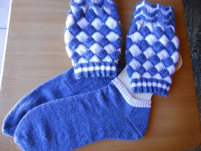 Loferl fatto a mano fatto a mano con busta ceppi piedi blu bianco Loferl fatto a mano fatto a mano con busta ceppi piedi blu bianco