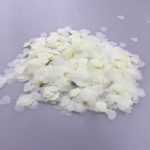 Romantic Touch Biodegradable White Heart Confetti for DIY Celebrations