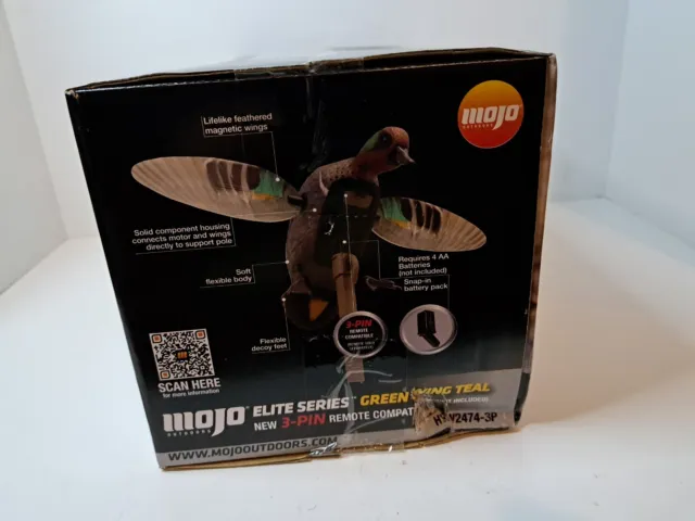 Mojo Elite Series Green Wing Teal Spinning Wing Duck Decoy Remote Ready 3P