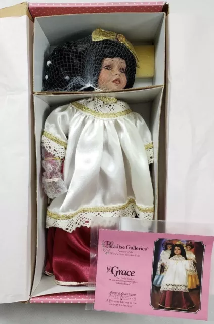 Treasury Collection Paradise Galleries "Grace" 14.5" Musical Porcelain Doll NEW