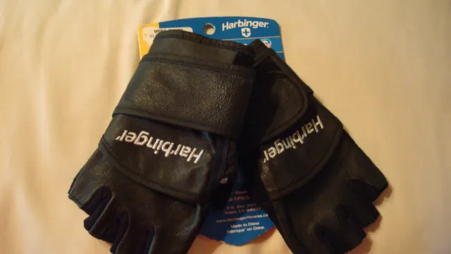Harbinger Unisex Pro Wrist Wrap Weight Lifting Gloves S- Black Leather