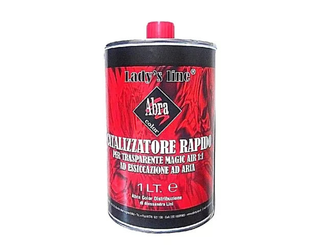 Trasparente Lucido Rapidissima Essiccazione A Aria 1Lt + Catalizz. Standard 1Lt 3