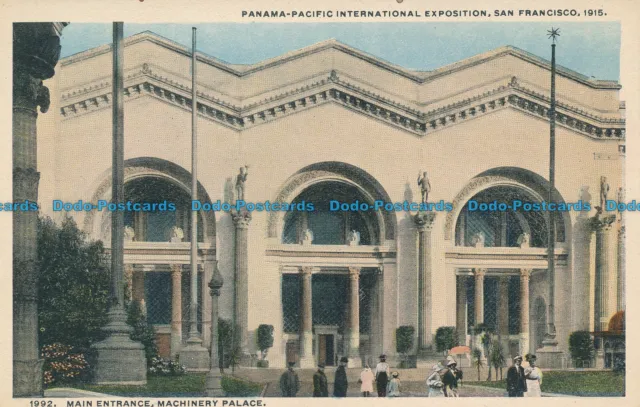 R035348 Main Entrance. Machinery Palace. Panama Pacific International Exposition