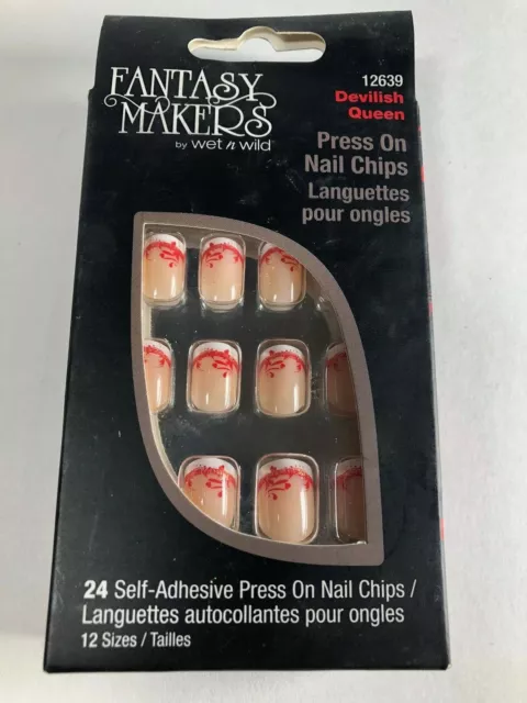 Fantasy Makers Devilish Queen 24pc Press On Nail Chips #12639