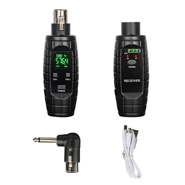 Microphone Sans Fil XLR émetteur Et Récepteur Système De Micro Sans Fil UHF Pour Mélangeur Audio Guitare électrique Basse Avec Réduction Du Bruit Fonction Micr