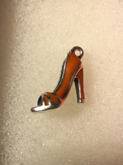 james avery orange enamel high heel charm