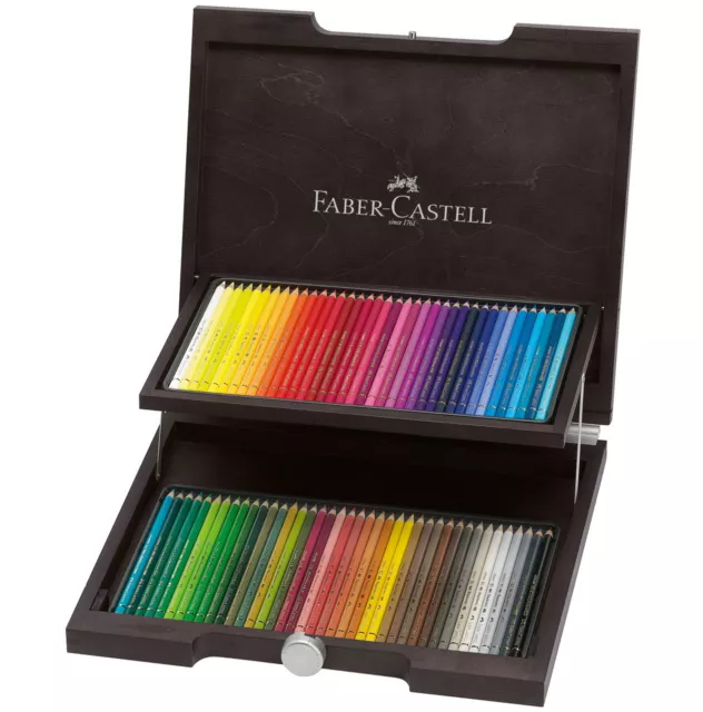 FABER-CASTELL Künstlerfarbstifte Polychromos 72 Farben im Holzkoffer