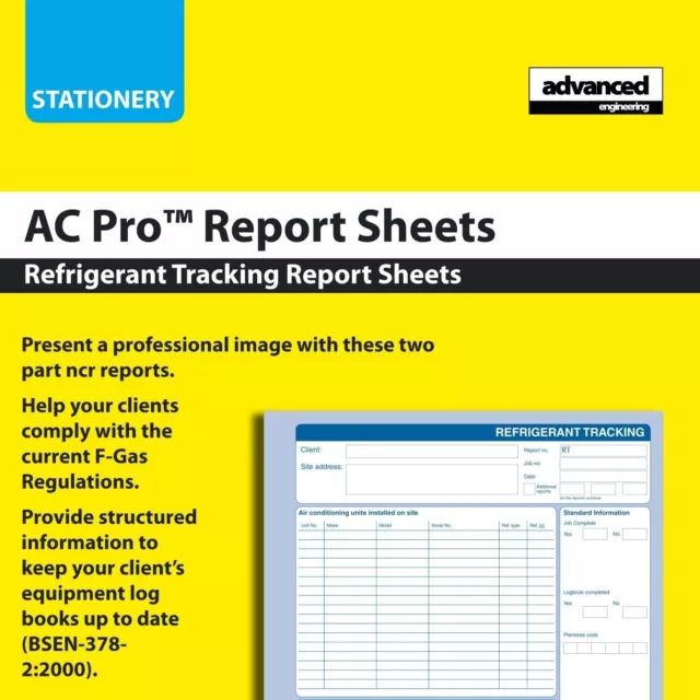 AC-PRO Refrigerant. Tracking Report 50 sheets