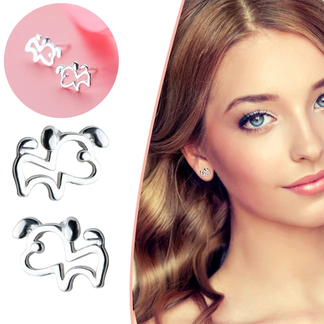 Teardrop Earrings for Women Dog Stud Female New Trend Simple Dog Earrings Cold