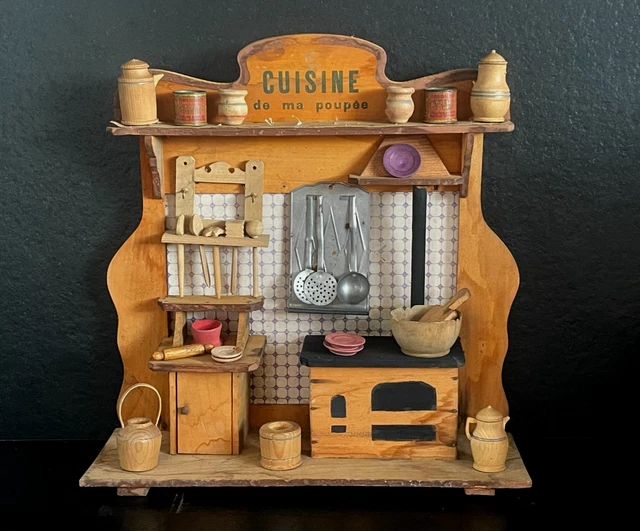 JOUET ANCIEN - MOBILIER MAISON POUPEE EN BOITE - FRADE Made in ITALY - 1970's