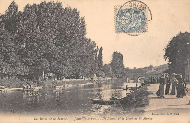 Cpa 94 Joinville Le Pont / L'ile Famac / Quai De Marne